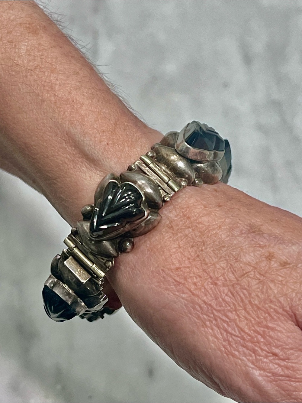 MINERO sterling silver black Onyx bracelet